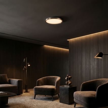 Brilagi - LED stmievateľné stropné svietidlo FANCIA LED/48W/230V 3000-6500K priemer 39 cm strieborné + diaľkové ovládanie