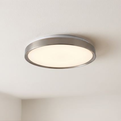 Brilagi - LED stmievateľné stropné svietidlo FANCIA LED/48W/230V 3000-6500K priemer 39 cm strieborné + diaľkové ovládanie