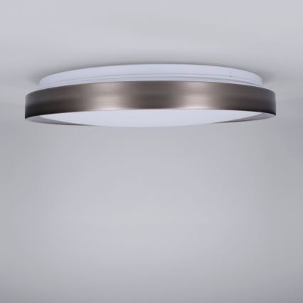 Brilagi - LED stmievateľné stropné svietidlo FANCIA LED/48W/230V 3000-6500K priemer 39 cm strieborné + diaľkové ovládanie