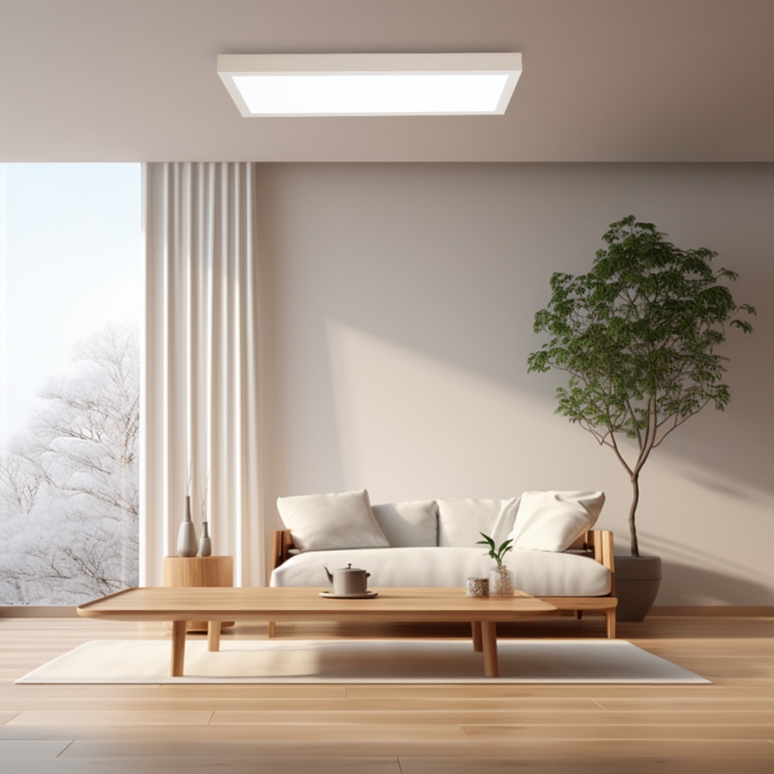 Brilagi - LED Stmievateľné kúpeľňové stropné svietidlo FRAME SMART LED/30W/230V 30x60 cm 3000-6000K IP44 biela + diaľkové ovládanie
