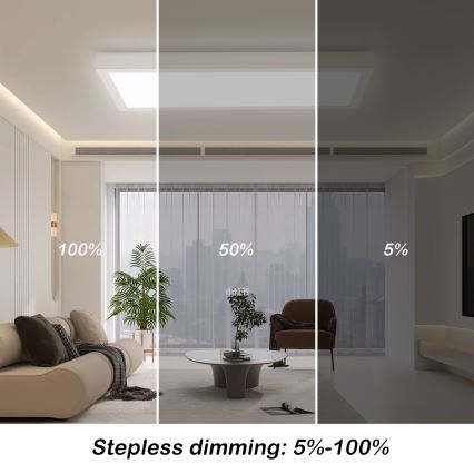 Brilagi - LED Stmievateľné kúpeľňové stropné svietidlo FRAME SMART LED/30W/230V 30x60 cm 3000-6000K IP44 biela + diaľkové ovládanie