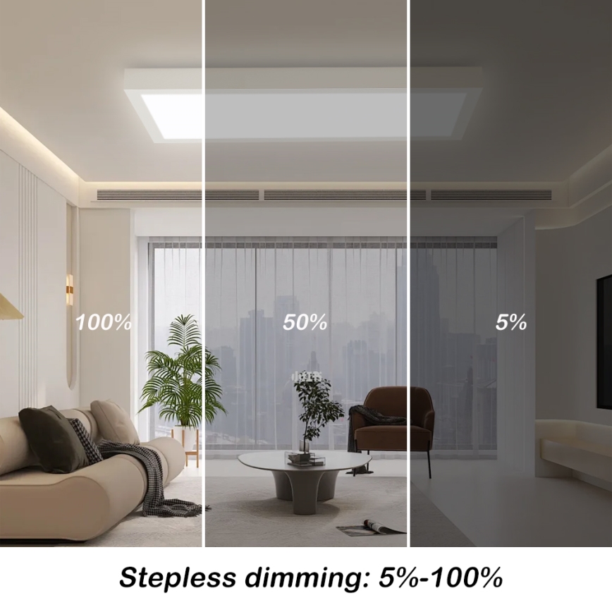 Brilagi - LED Stmievateľné kúpeľňové stropné svietidlo FRAME SMART LED/30W/230V 30x60 cm 3000-6000K IP44 biela + diaľkové ovládanie