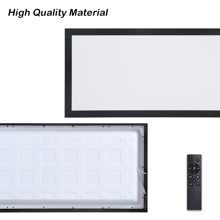 Brilagi - LED Stmievateľné kúpeľňové stropné svietidlo FRAME SMART LED/30W/230V 30x60 cm 3000-6000K  IP44 čierna  + diaľkové ovládanie