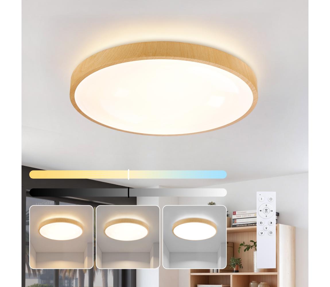 Brilagi-LED Stmievateľné svietidlo GLASS POOL DOUBLE LED/60W/230V 50 cm, dekor dreva + DO BRI748