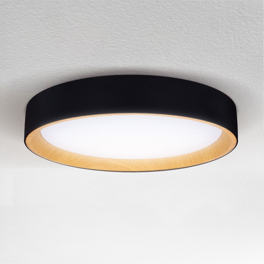 Brilagi - LED Stmievateľné stropné svietidlo LARIOS LED/60W/230V 3000-6500K ø 49 cm čierna + diaľkové ovládanie