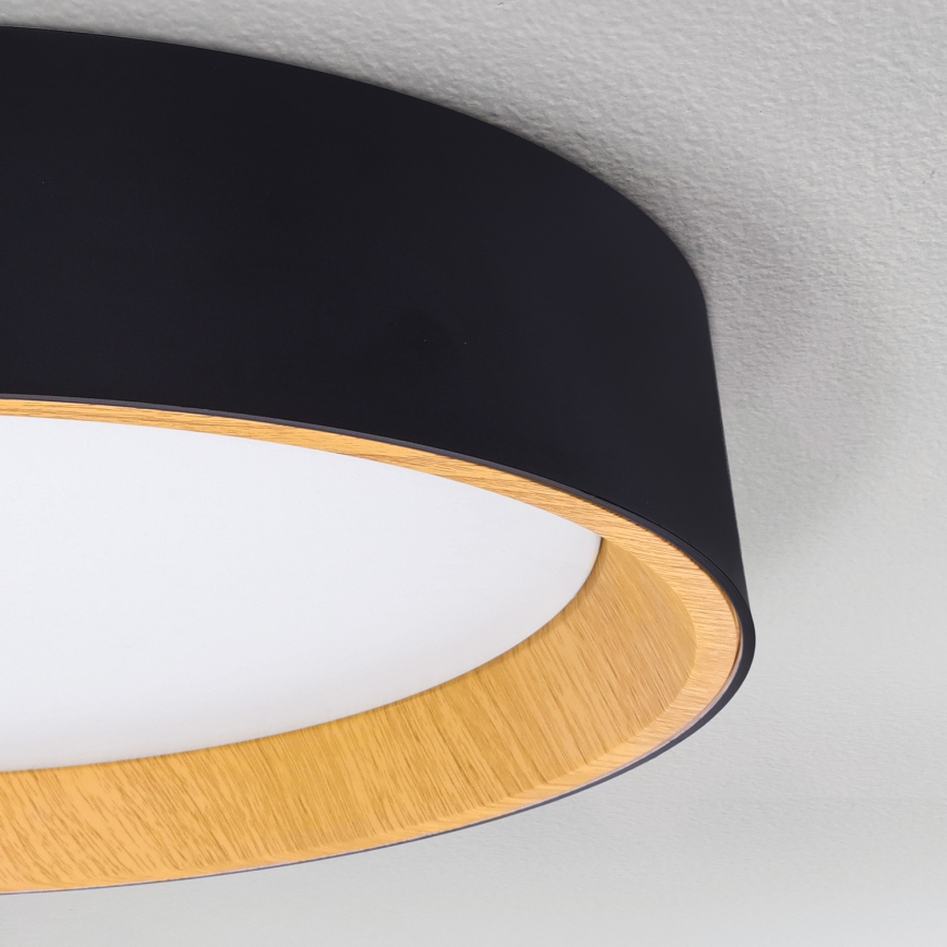 Brilagi - LED Stmievateľné stropné svietidlo LARIOS LED/60W/230V 3000-6500K ø 49 cm čierna + diaľkové ovládanie