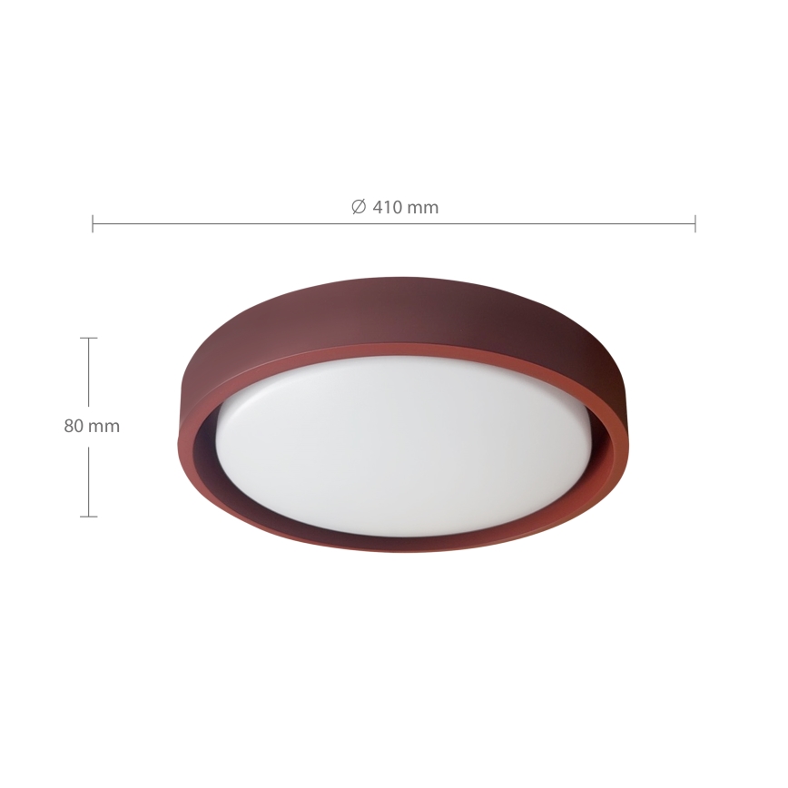 Brilagi - LED stmievateľné stropné svietidlo MATTEO LED/48W/230V 3000-6500K pr. 41 cm červené + diaľkové ovládanie