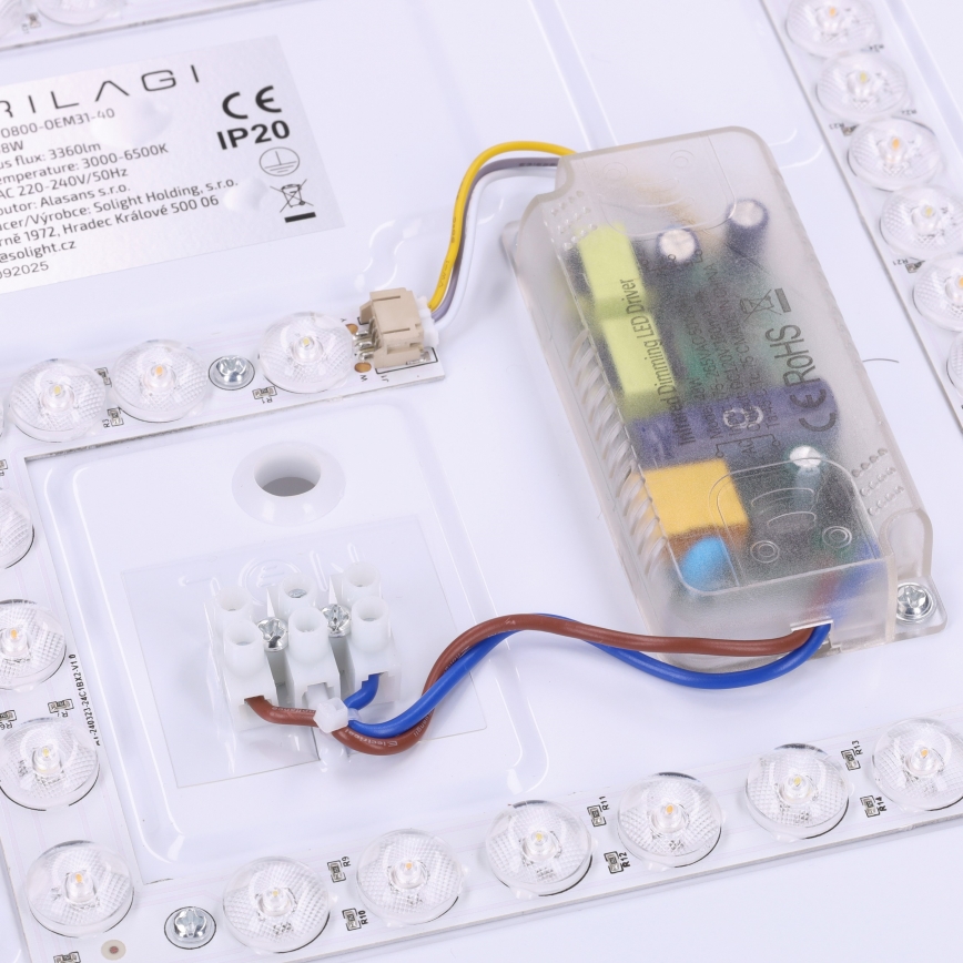 Brilagi - LED stmievateľné stropné svietidlo MATTEO LED/48W/230V 3000-6500K pr. 41 cm červené + diaľkové ovládanie