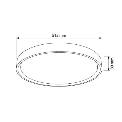 Brilagi - LED stmievateľné stropné svietidlo MATTEO LED/60W/230V 3000-6500K priemer 51,5 cm taupe + diaľkové ovládanie