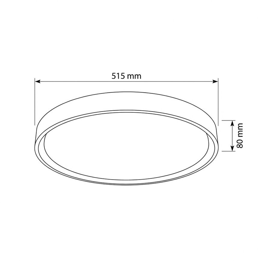 Brilagi - LED stmievateľné stropné svietidlo MATTEO LED/60W/230V 3000-6500K priemer 51,5 cm taupe + diaľkové ovládanie