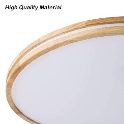 Brilagi - LED stmievateľné stropné svietidlo MOLINA LED/100W/230V 3000-6000K dub pr. 80 cm + diaľkové ovládanie
