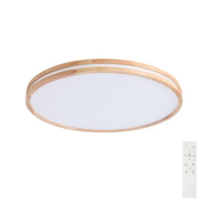 Brilagi - LED stmievateľné stropné svietidlo MOLINA LED/100W/230V 3000-6000K dub pr. 80 cm + diaľkové ovládanie