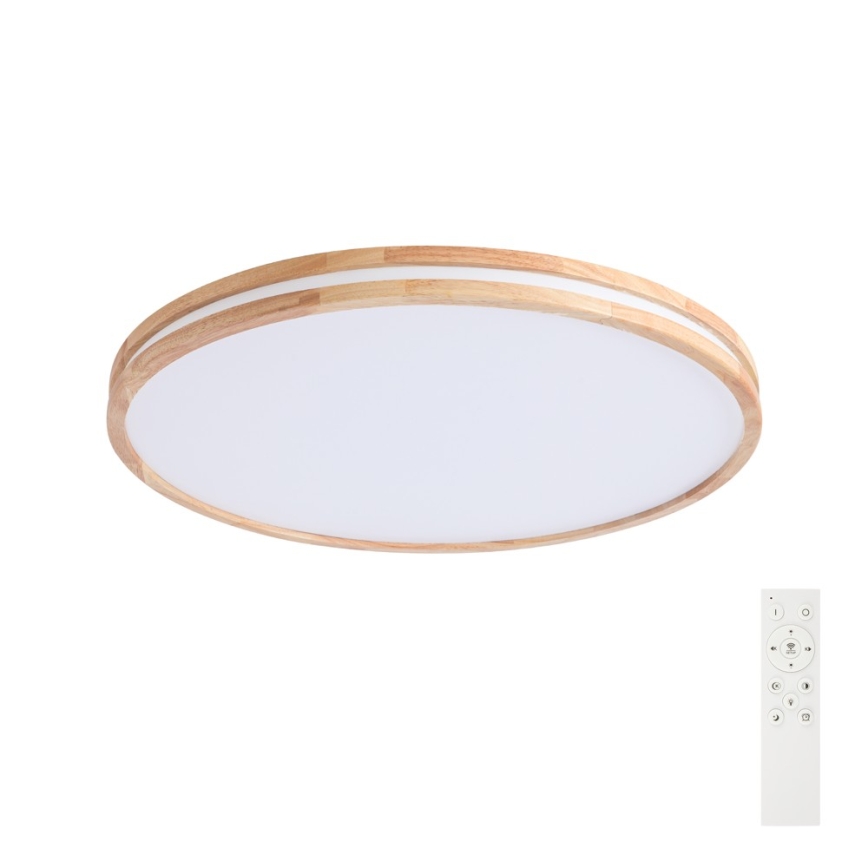 Brilagi - LED stmievateľné stropné svietidlo MOLINA LED/100W/230V 3000-6000K dub pr. 80 cm + diaľkové ovládanie