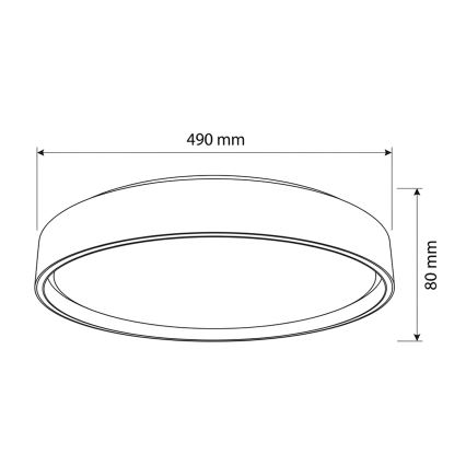 Brilagi - LED stmievateľné stropné svietidlo NANCI LED/60W/230V 3000-6500K priemer 49 cm biela + diaľkové ovládanie