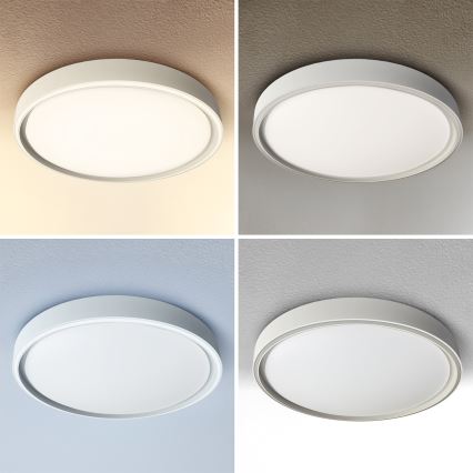Brilagi - LED stmievateľné stropné svietidlo NANCI LED/60W/230V 3000-6500K pr. 49 cm strieborné + diaľkové ovládanie