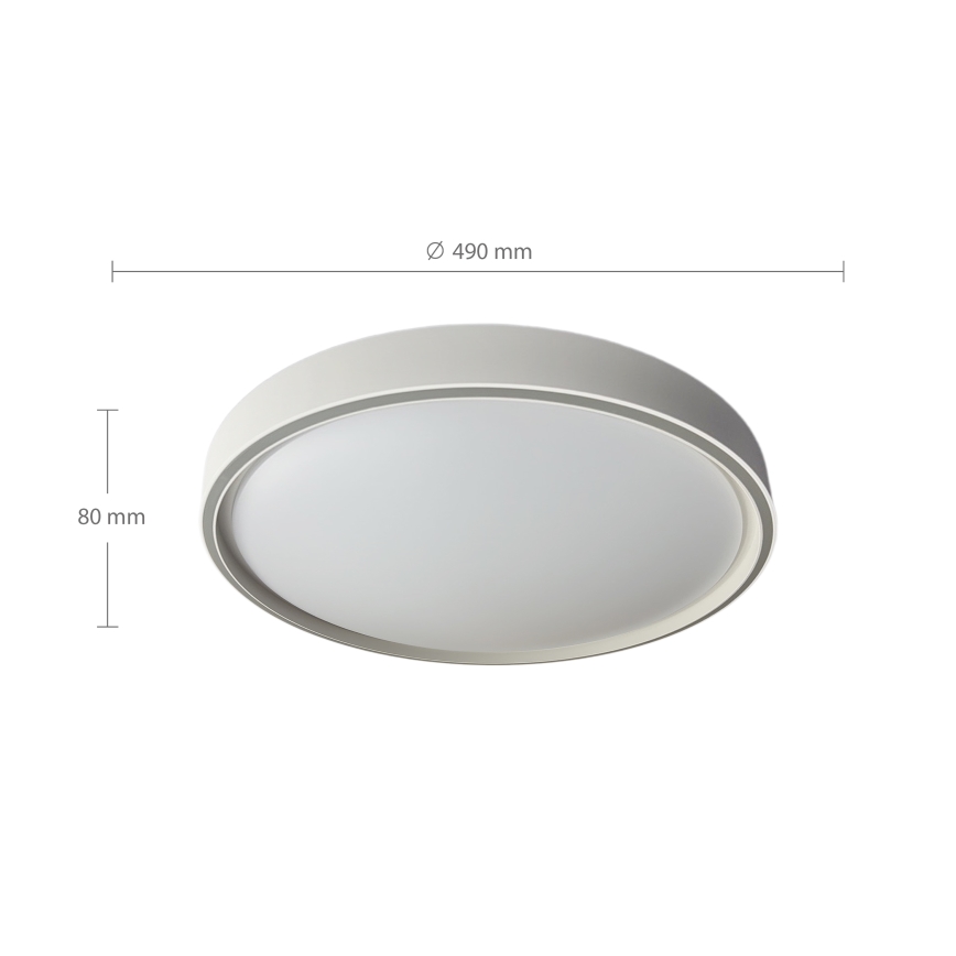 Brilagi - LED stmievateľné stropné svietidlo NANCI LED/60W/230V 3000-6500K pr. 49 cm strieborné + diaľkové ovládanie
