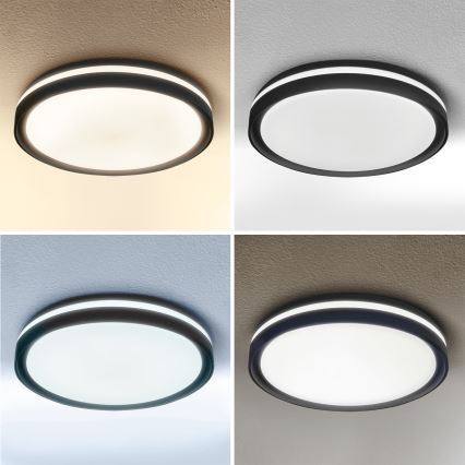 Brilagi - LED stmievateľné stropné svietidlo NAOMI LED/48W/230V 3000-6500K priemer 39 cm čierne + diaľkové ovládanie