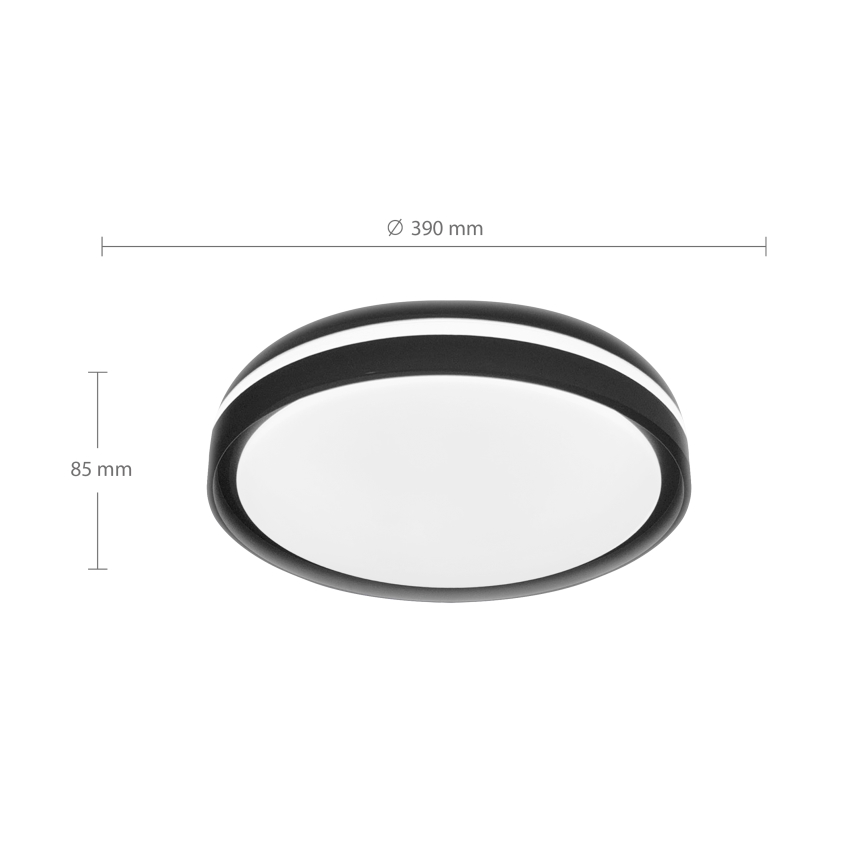 Brilagi - LED stmievateľné stropné svietidlo NAOMI LED/48W/230V 3000-6500K priemer 39 cm čierne + diaľkové ovládanie
