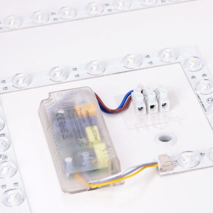 BRILAGI - stmievateľné stropné svietidlo PILANA SQUARE LED/48W/230V 3000-6500K dub/béžová 42x42 cm + diaľkové ovládanie
