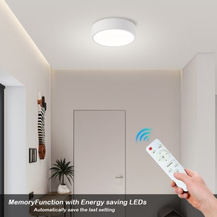 Brilagi - Stmievateľné LED stropné svietidlo POOL LED/18W/230V 3000-6000K 20 cm biela + diaľkové ovládanie