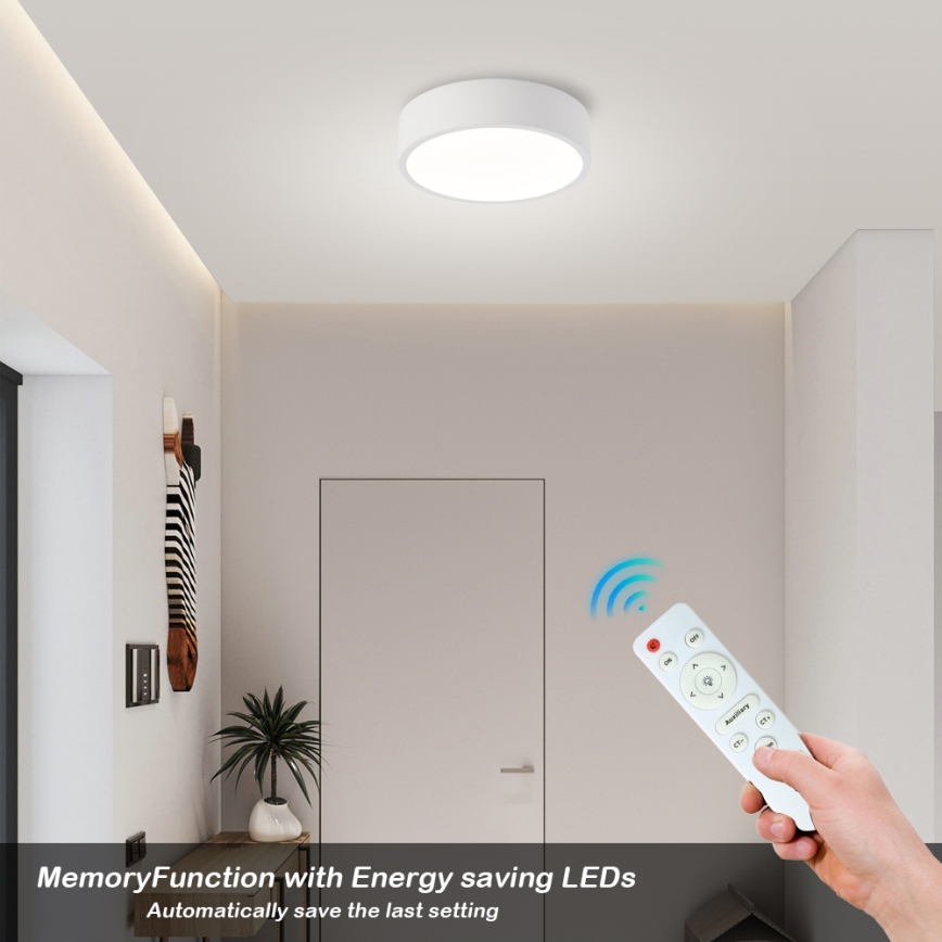 Brilagi - Stmievateľné LED stropné svietidlo POOL LED/18W/230V 3000-6000K 20 cm biela + diaľkové ovládanie