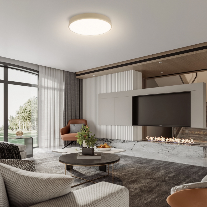 Brilagi - LED stmievateľné stropné svietidlo POOL LED/48W/230V 3000-6000K pr. 40 cm béžové + diaľkové ovládanie