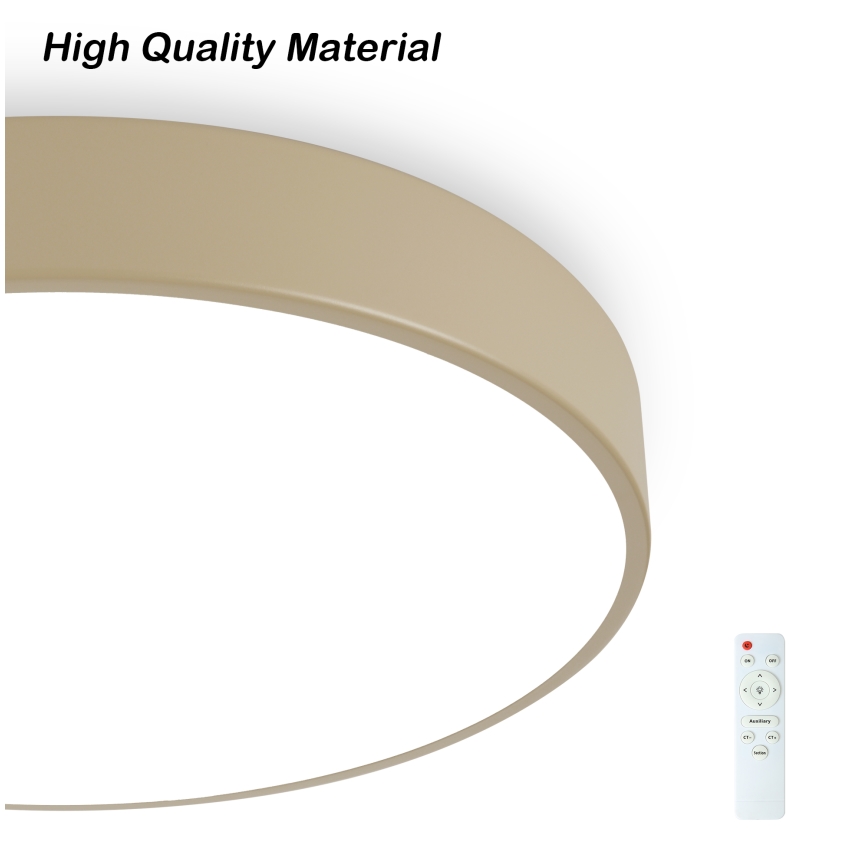 Brilagi - LED stmievateľné stropné svietidlo POOL LED/48W/230V 3000-6000K pr. 40 cm béžové + diaľkové ovládanie