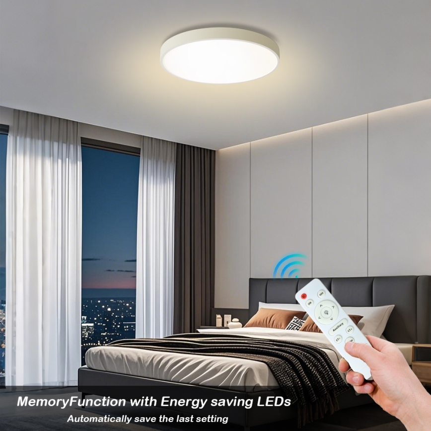 Brilagi - LED Stmievateľné stropné svietidlo POOL LED/60W/230V 3000-6000K pr. 60 cm biele + diaľkové ovládanie