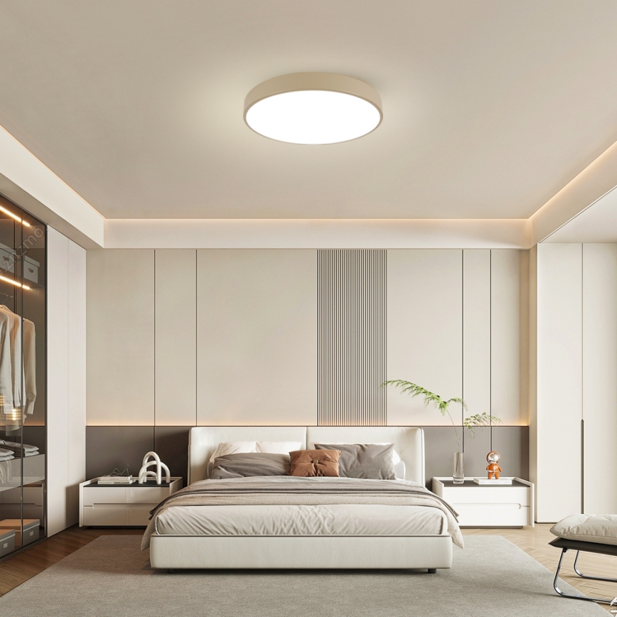 Brilagi - LED stmievateľné stropné svietidlo POOL LED/60W/230V 3000-6000K priemer 60 cm béžová + diaľkové ovládanie