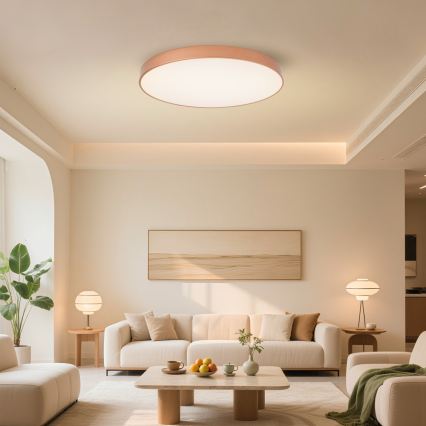 Brilagi - LED Stlmiteľné stropné svietidlo POOL SMART LED/100W/230V 3000-6000K pr. 80 cm Wi-Fi Tuya bronzová + diaľkové ovládanie