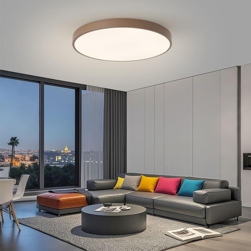 Brilagi - LED stmievateľné svietidlo POOL SMART LED/100W/230V priemer 80 cm Wi-Fi Tuya + diaľkové ovládanie hnedá