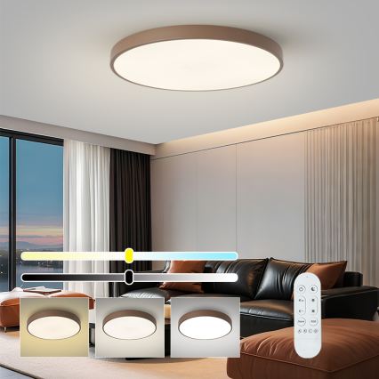 Brilagi - stmievateľné LED svietidlo POOL SMART LED/100W/230V priemer 80 cm 3000-6000K Wi-Fi Tuya + diaľkové ovládanie hnedé