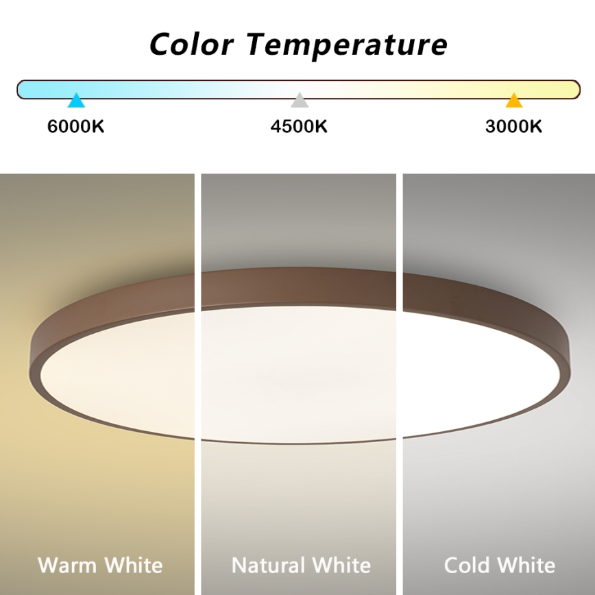 Brilagi - stmievateľné LED svietidlo POOL SMART LED/100W/230V priemer 80 cm 3000-6000K Wi-Fi Tuya + diaľkové ovládanie hnedé