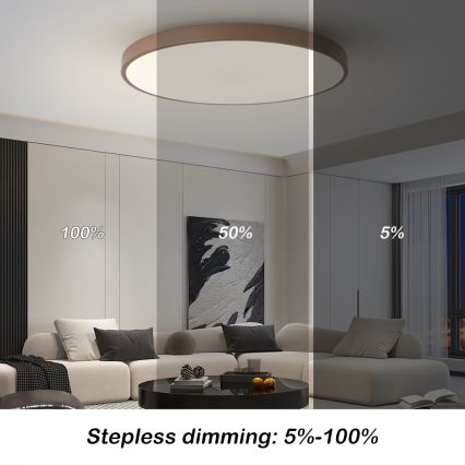 Brilagi - stmievateľné LED svietidlo POOL SMART LED/100W/230V priemer 80 cm 3000-6000K Wi-Fi Tuya + diaľkové ovládanie hnedé