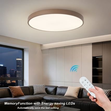 Brilagi - stmievateľné LED svietidlo POOL SMART LED/100W/230V priemer 80 cm 3000-6000K Wi-Fi Tuya + diaľkové ovládanie hnedé