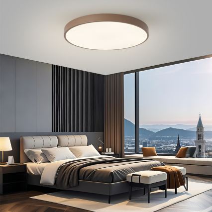 Brilagi - stmievateľné LED svietidlo POOL SMART LED/100W/230V priemer 80 cm 3000-6000K Wi-Fi Tuya + diaľkové ovládanie hnedé