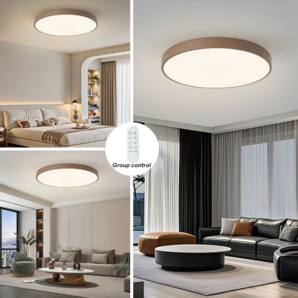 Brilagi - stmievateľné LED svietidlo POOL SMART LED/100W/230V priemer 80 cm 3000-6000K Wi-Fi Tuya + diaľkové ovládanie hnedé