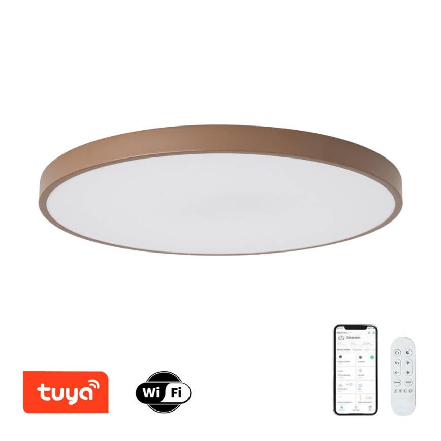 Brilagi - stmievateľné LED svietidlo POOL SMART LED/100W/230V priemer 80 cm 3000-6000K Wi-Fi Tuya + diaľkové ovládanie hnedé