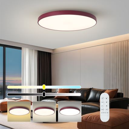 Brilagi - Stmievateľné LED svietidlo POOL SMART LED/100W/230V priemer 80 cm 3000-6000K Wi-Fi Tuya + diaľkové ovládanie bordové