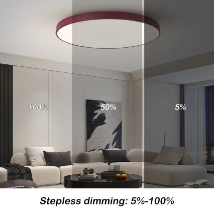 Brilagi - Stmievateľné LED svietidlo POOL SMART LED/100W/230V priemer 80 cm 3000-6000K Wi-Fi Tuya + diaľkové ovládanie bordové