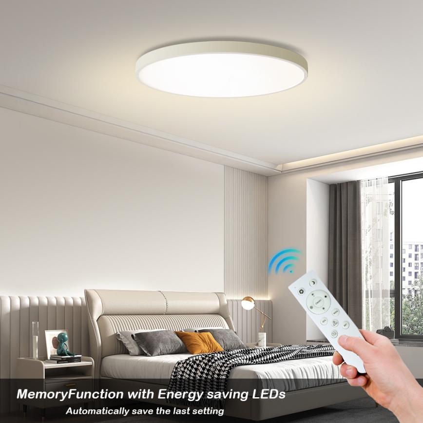 Brilagi - LED stmievateľné stropné svietidlo POOL SMART LED/100W/230V 3000-6000K priemer 80 cm Wi-Fi Tuya biela + diaľkové ovládanie