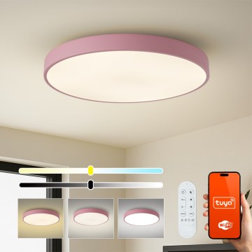 Brilagi - LED stmievateľné svietidlo POOL SMART LED/100W/230V pr. 80 cm Wi-Fi Tuya + diaľkové ovládanie ružová