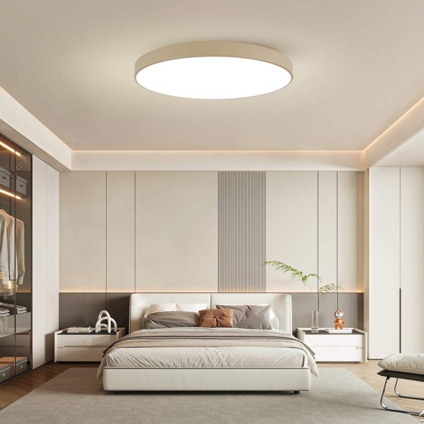 Brilagi - stmievateľné stropné LED svietidlo POOL SMART LED/128W/230V 3000-6000K 100 cm béžová Wi-Fi Tuya + diaľkové ovládanie