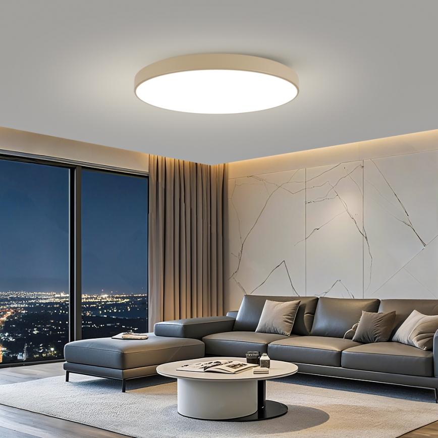 Brilagi - stmievateľné stropné LED svietidlo POOL SMART LED/128W/230V 3000-6000K 100 cm béžová Wi-Fi Tuya + diaľkové ovládanie