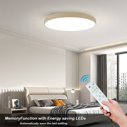 Brilagi - stmievateľné stropné LED svietidlo POOL SMART LED/128W/230V 3000-6000K 100 cm béžová Wi-Fi Tuya + diaľkové ovládanie