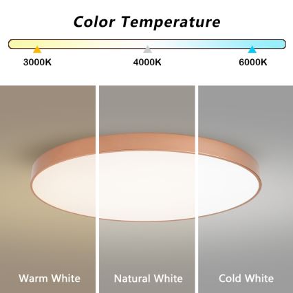 BRILAGI - LED Stmievateľné stropné svietidlo POOL SMART LED/128W/230V 100 cm 3000-6000K Wi-Fi Tuya bronzové + diaľkové ovládanie