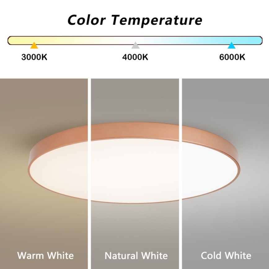 BRILAGI - LED Stmievateľné stropné svietidlo POOL SMART LED/128W/230V 100 cm 3000-6000K Wi-Fi Tuya bronzové + diaľkové ovládanie
