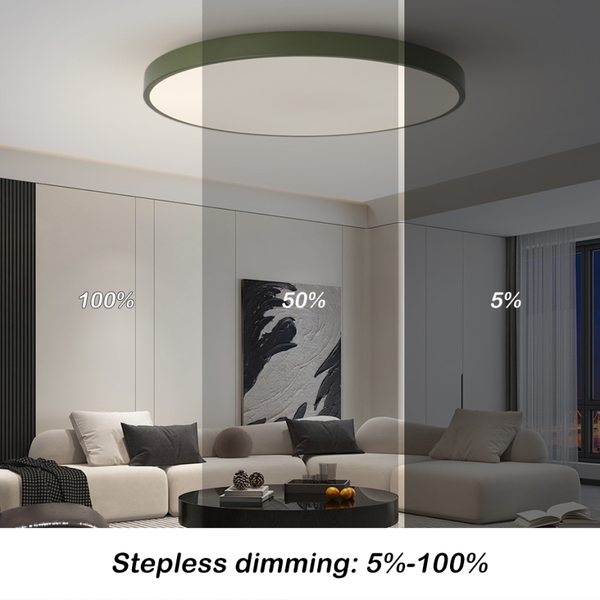 Brilagi - LED stmievateľné svietidlo POOL SMART LED/128W/230V priemer 100 cm 3000-6000K Wi-Fi Tuya + diaľkové ovládanie zelené