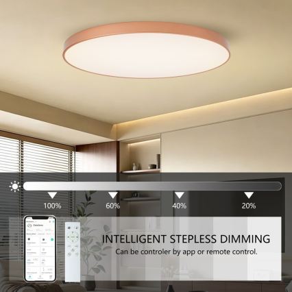 BRILAGI - LED stmievateľné stropné svietidlo POOL SMART LED/180W/230V 3000-6000K 120 cm bronzové Wi-Fi Tuya + diaľkové ovládanie