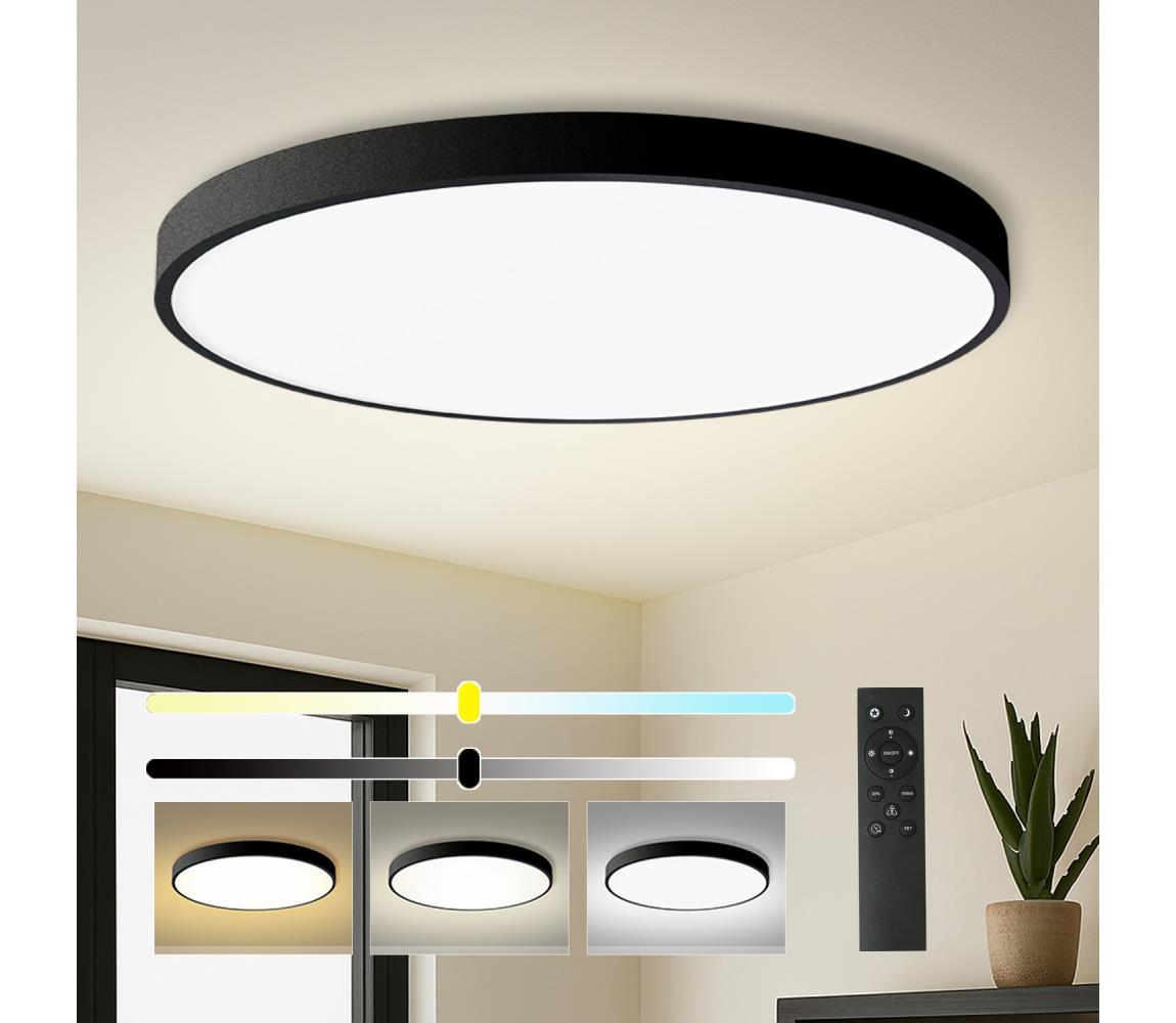 Brilagi - LED stmievateľné svietidlo POOL SMART LED/180W/230V, priemer 120 cm, Wi-Fi Tuya, čierne + diaľkový ovládač BRI436